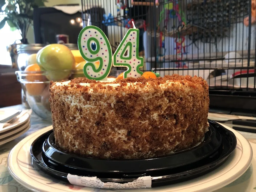 A Publix Carrot Cake to Celebrate the 94th Birthday of Julian L Williams Jr at Grannie’S